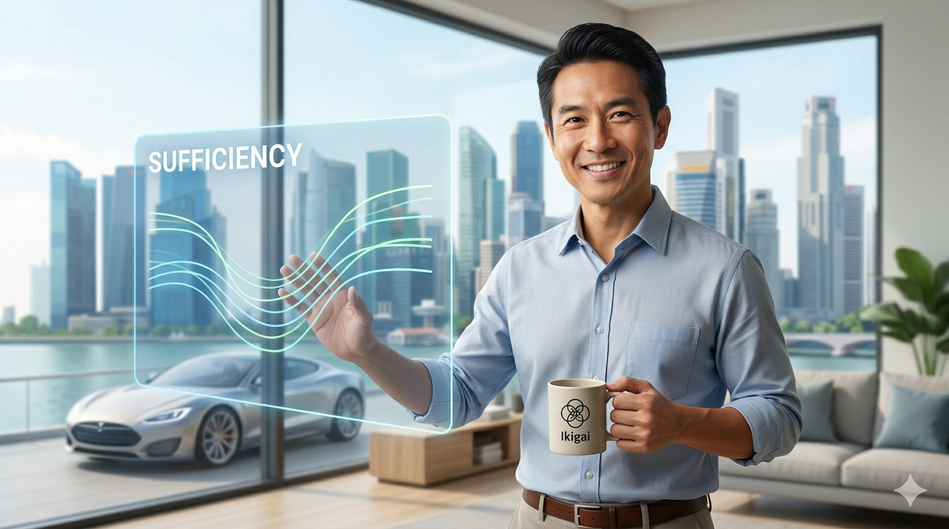 Christopher Tan standing with a warm expression, presenting the 'Three Cs' framework for 2026 financial sufficiency.