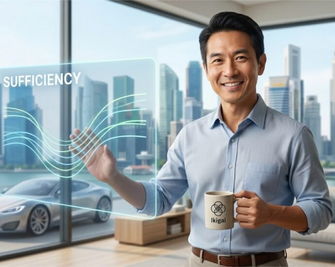 Christopher Tan sharing financial advice for 2026, focusing on the concept of sufficiency and the three-account budgeting method.